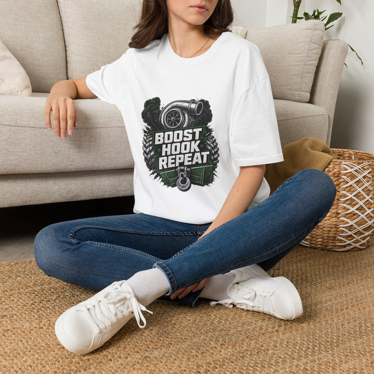 T‑Shirt — "Boost Hook Repeat" Turbo Car Racing Graphic Tee