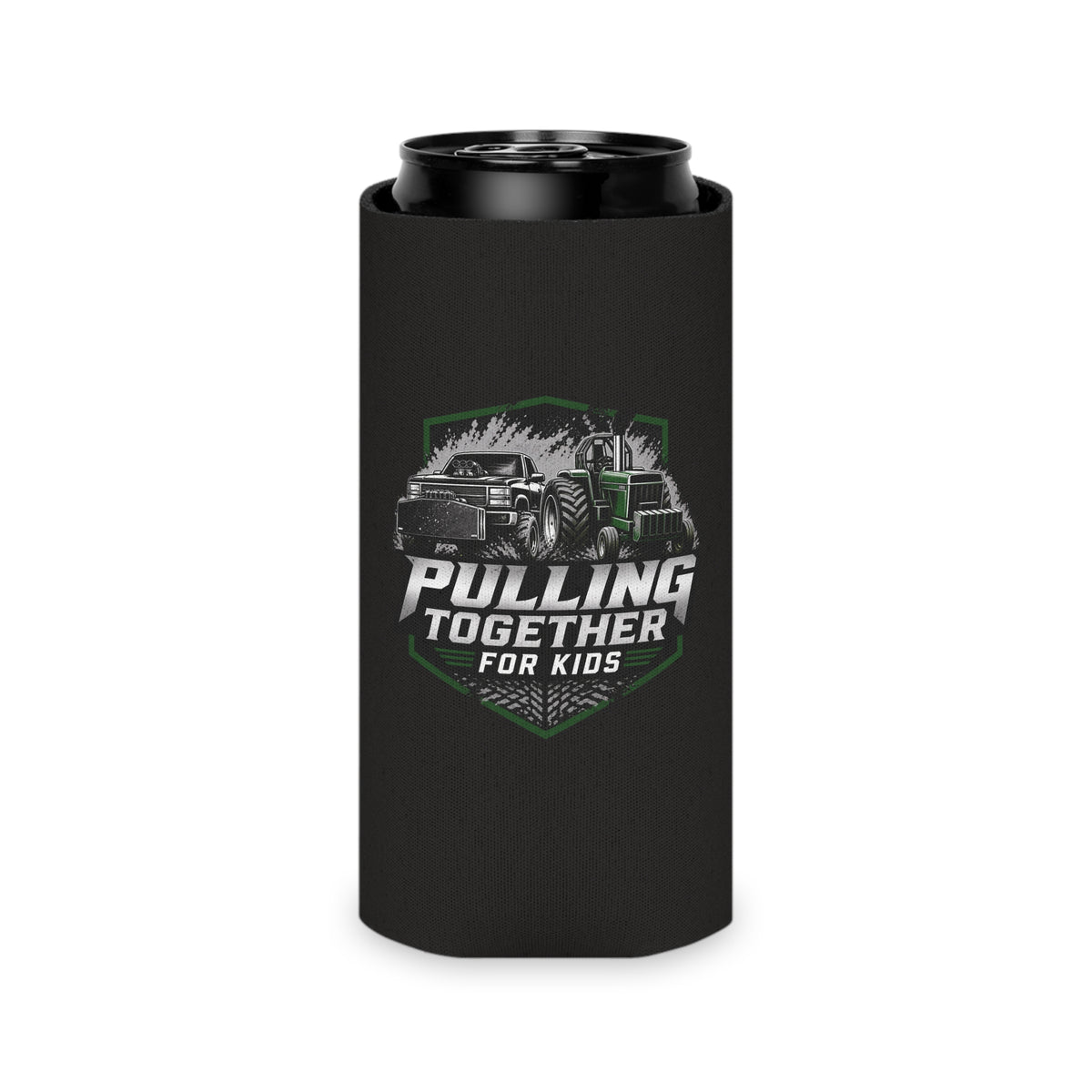 Can Cooler — 'Pulling Together for Kids' Truck Charity Can Koozie